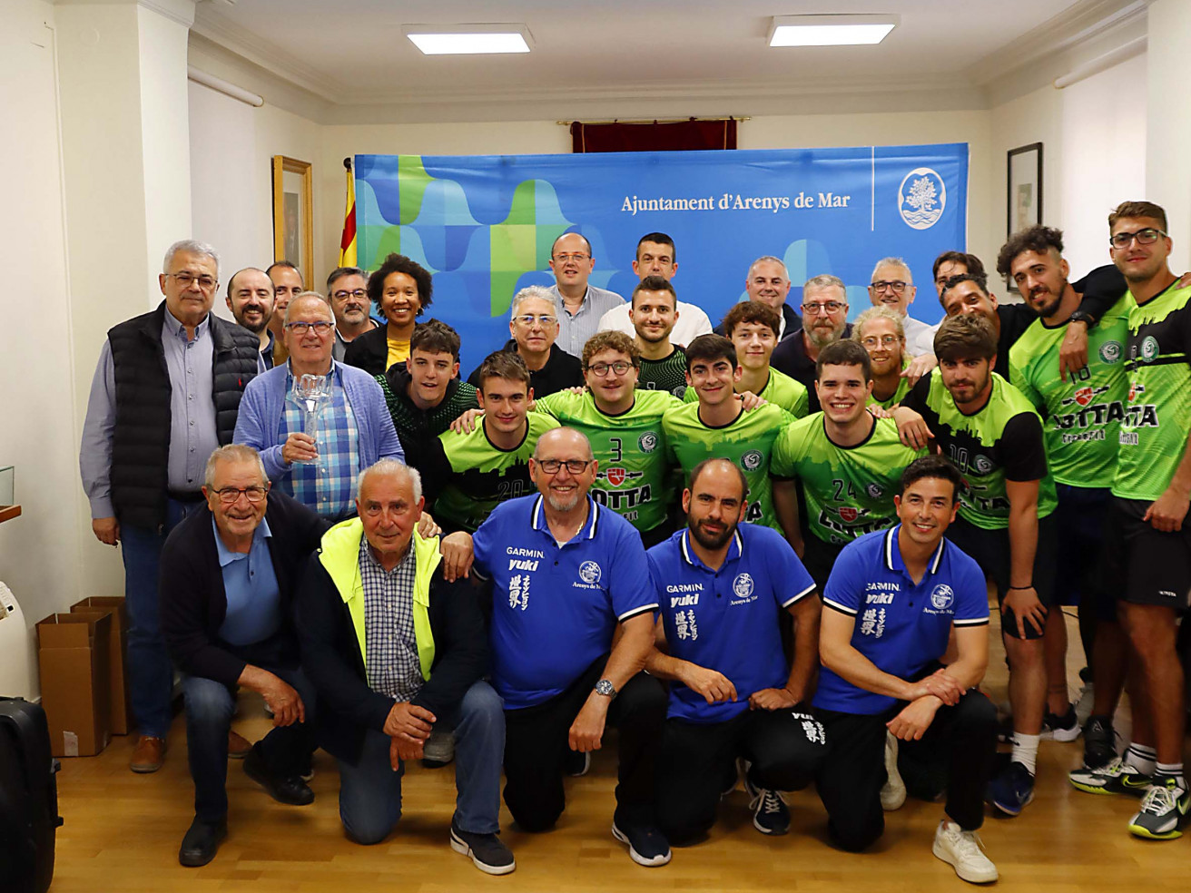 Reconeixements al Club de Pesca Mar-Sport i al Sènior Masculí del Vòlei Arenys.