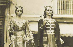 Gegants tallaferr i flor d'alba 1955  xs