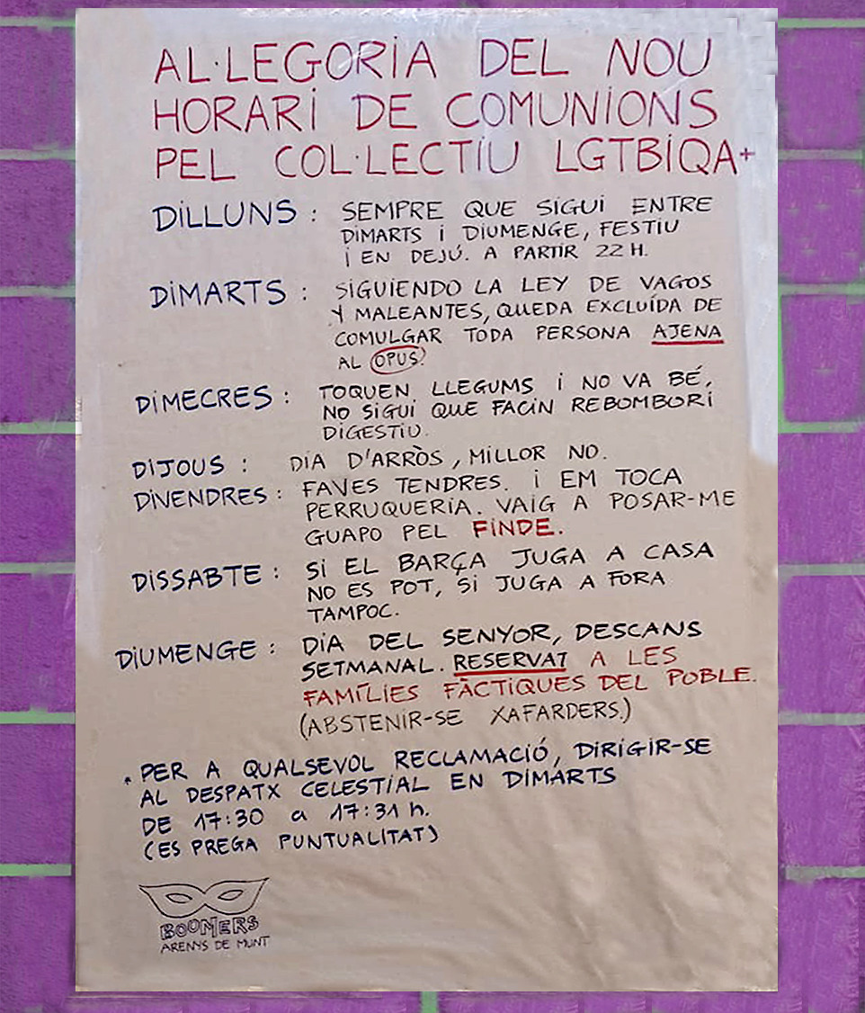 Pancarta naps arenys de munt